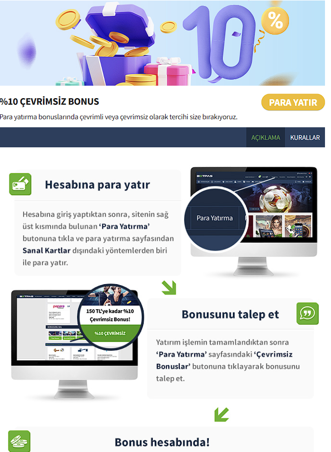 betpas çevirimsiz bonus