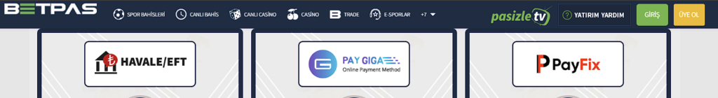 Betpas Para Çekme Yöntemleri